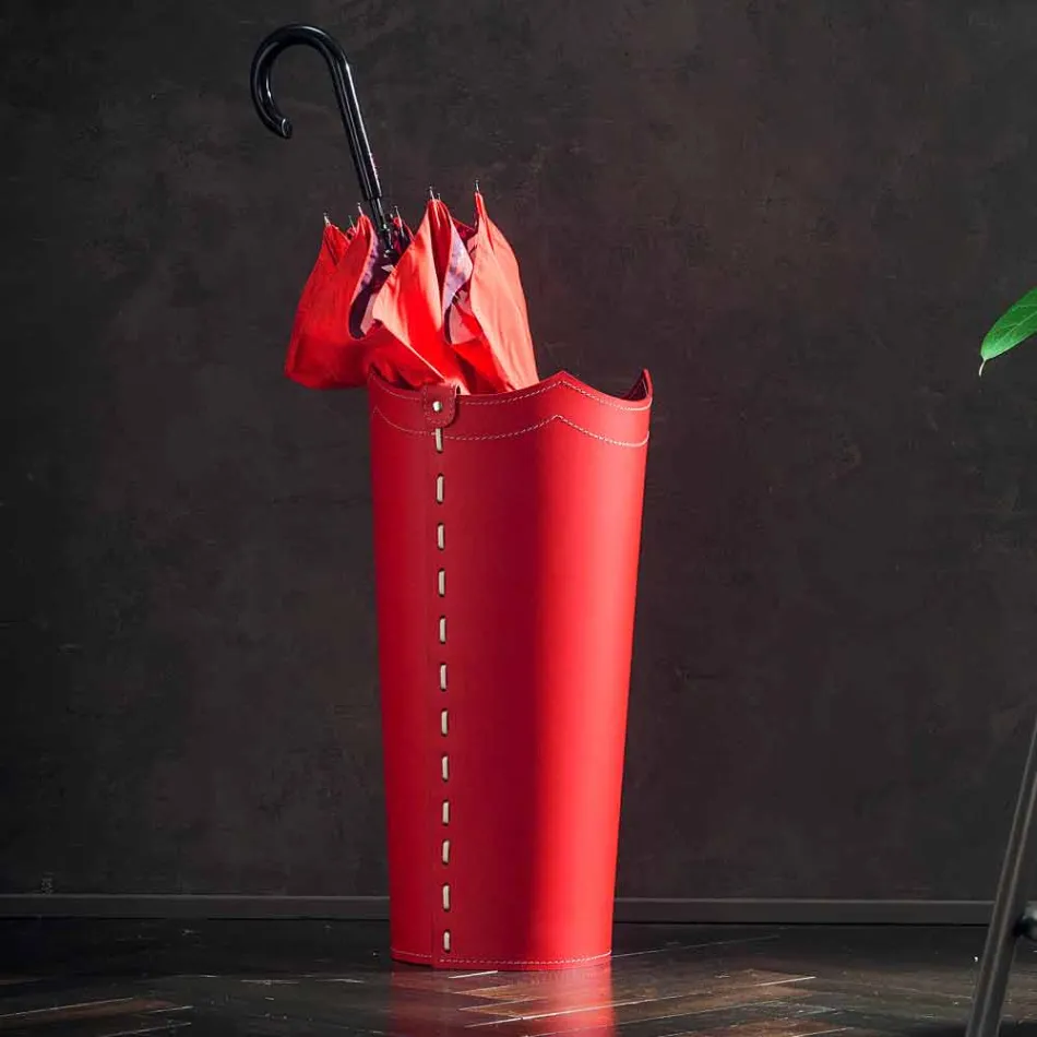 Carrinho de guarda-chuva de design em couro para casa ou escritório da Umbrella Viadurini