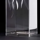 Suporte Design Guarda-chuva em Plexiglass Transparente com Folhas Gravadas - Kanno Viadurini