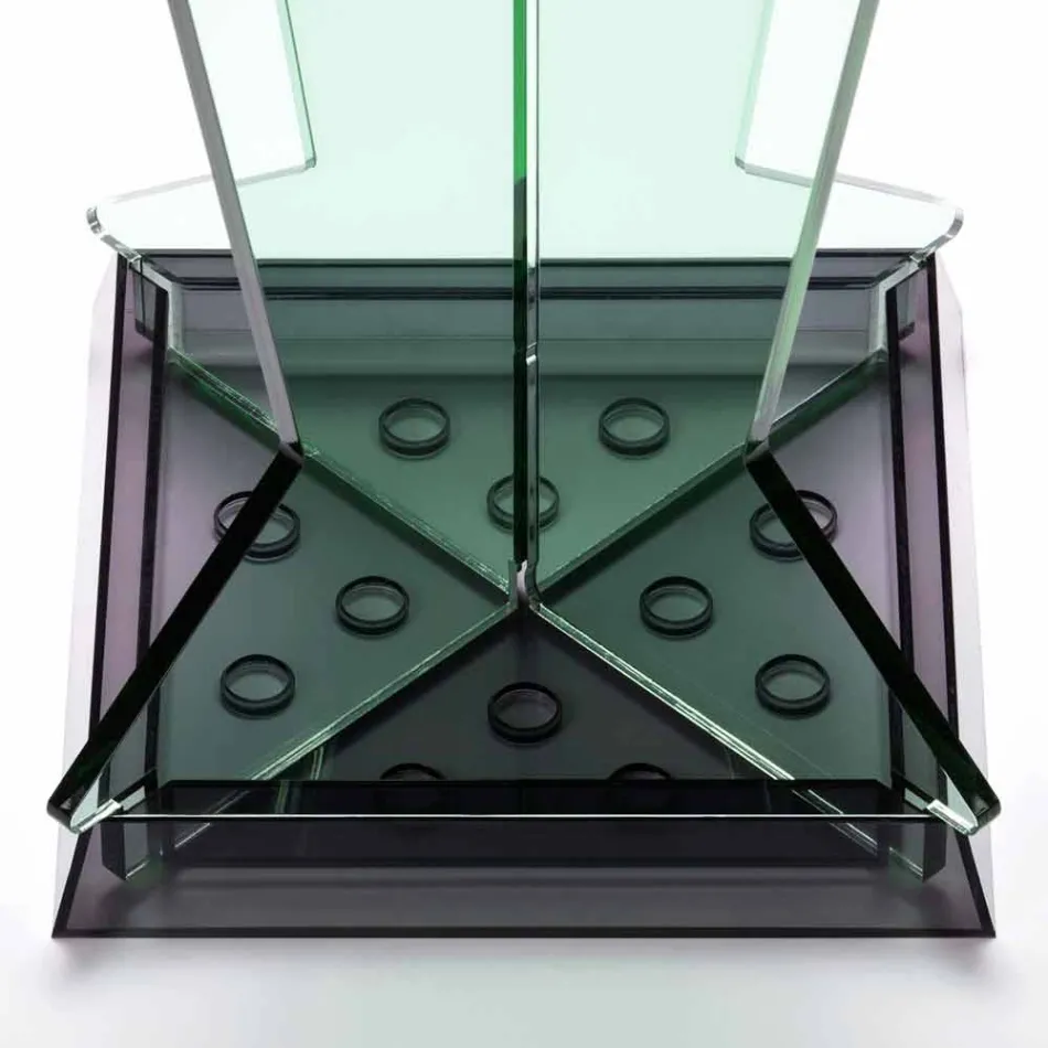 Guarda-chuva de design moderno em metacrilato colarato fabricado na Itália - papai Viadurini