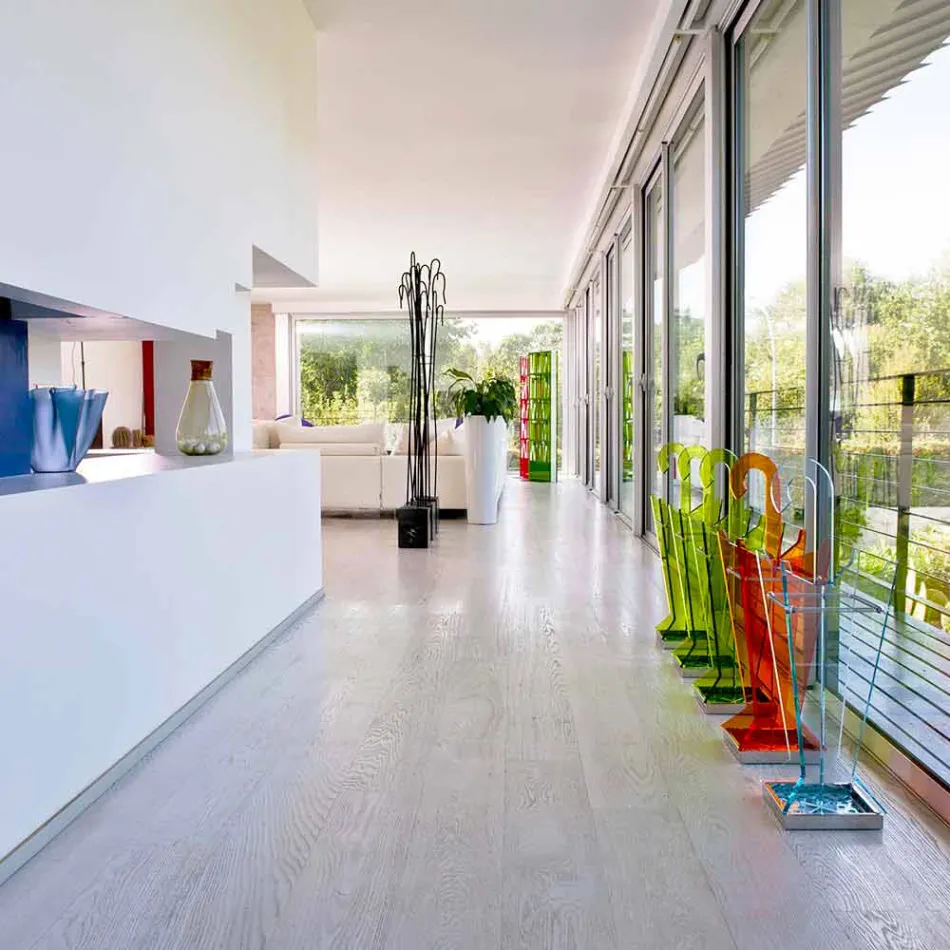 Guarda-chuva de design moderno em metacrilato colarato fabricado na Itália - papai Viadurini