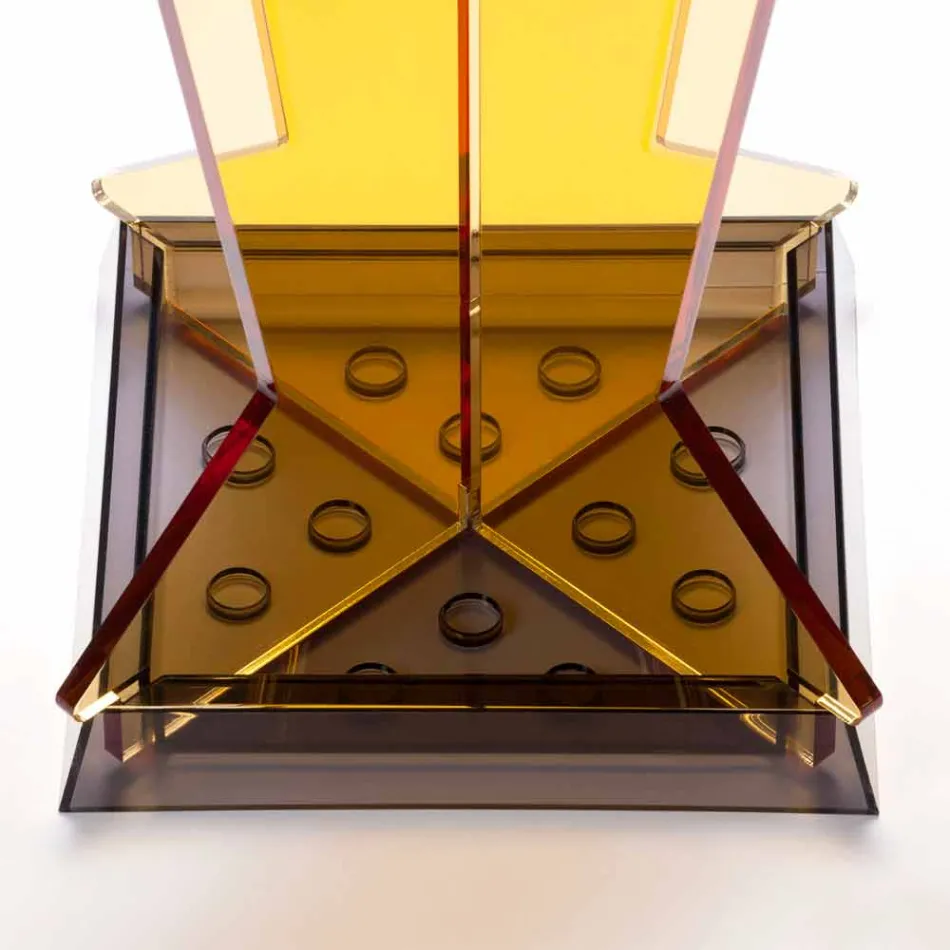 Guarda-chuva de design moderno em metacrilato colarato fabricado na Itália - papai Viadurini