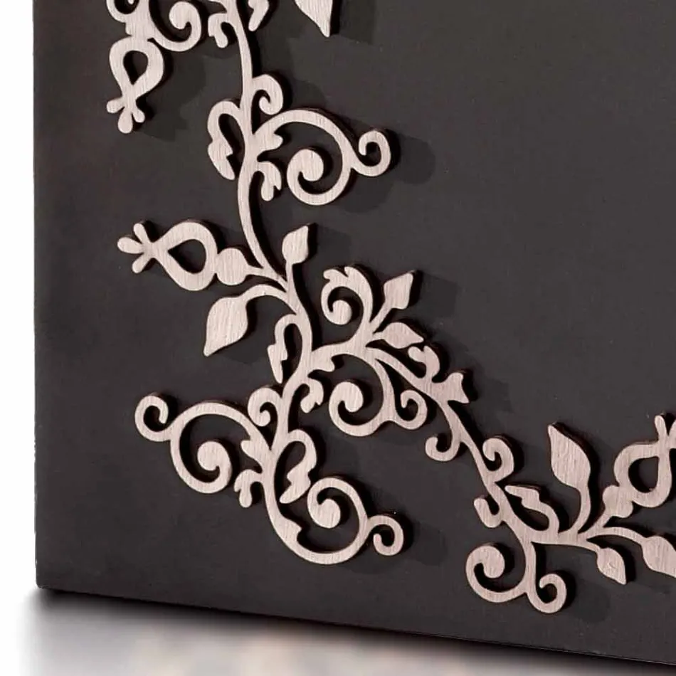 Porta-guarda-chuva de design retangular elegante e moderno em madeira decorada - Dekoro Viadurini