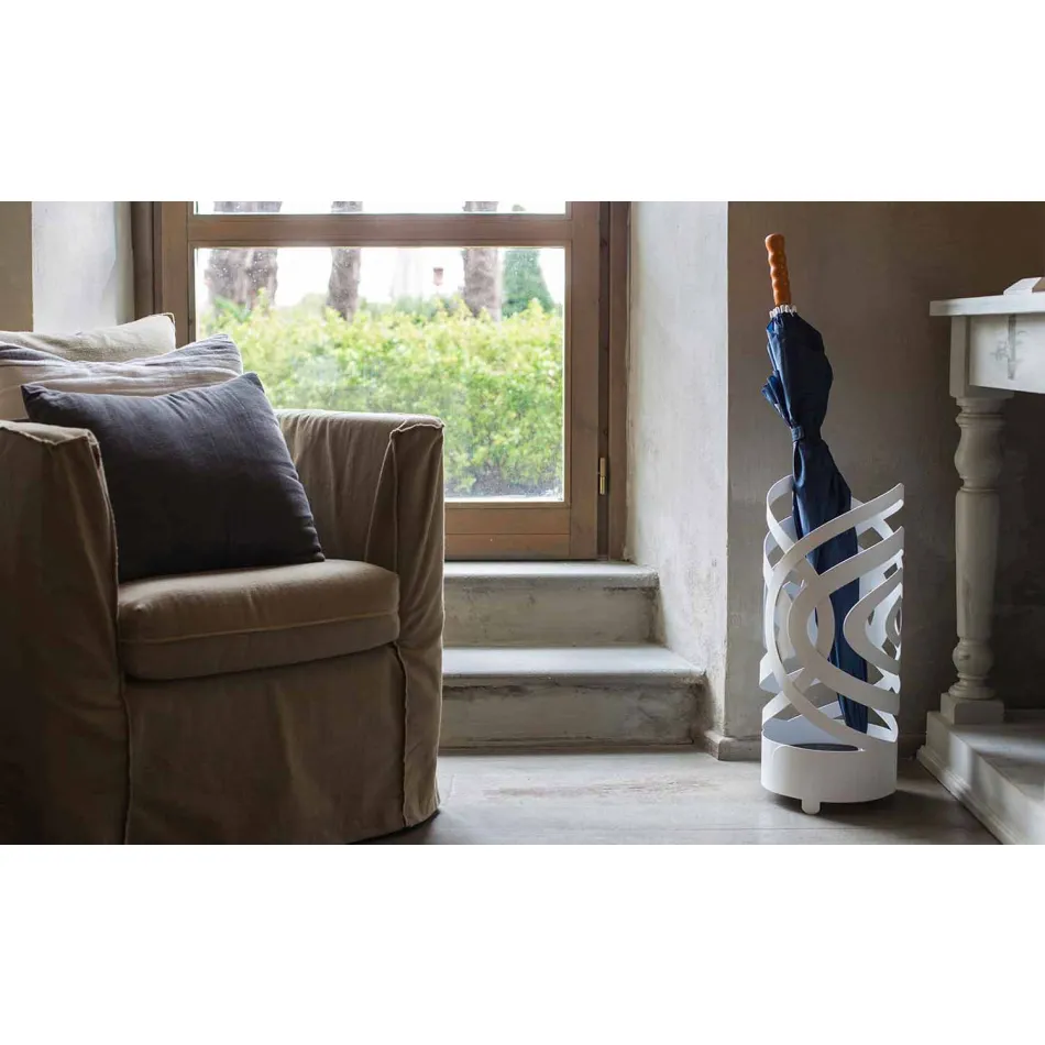 Guarda-chuva de design moderno em ferro colorido fabricado na Itália - Olfeo Viadurini