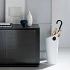 Guarda-chuva em couro regenerado de design artesanal Pluvia Viadurini