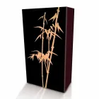 Suporte de guarda-chuva em madeira escura ou branca com decorações de design moderno - Cannabambu Viadurini