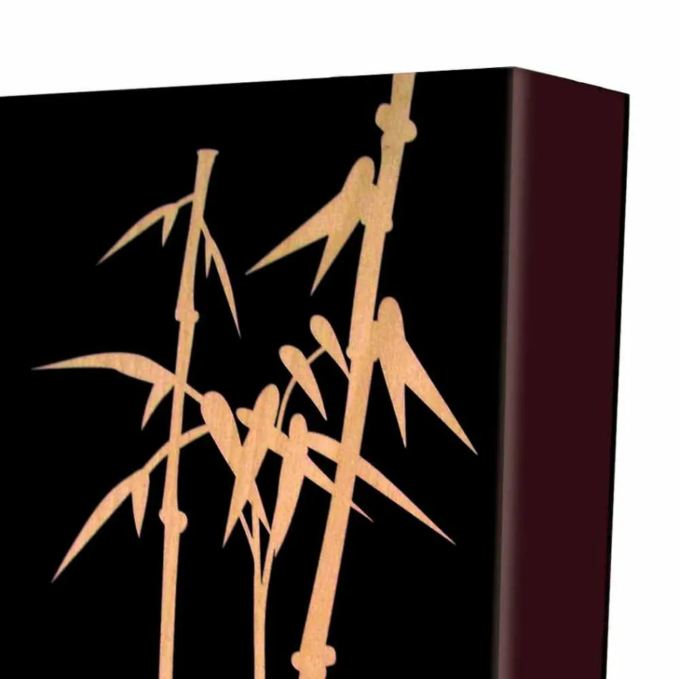 Suporte de guarda-chuva em madeira escura ou branca com decorações de design moderno - Cannabambu Viadurini