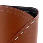 Guarda-chuva moderno em couro regenerado Katrina, fabricado na Itália Viadurini