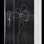 Porta-guarda-chuva de plástico transparente com folhas estilizadas gravadas - Florino Viadurini