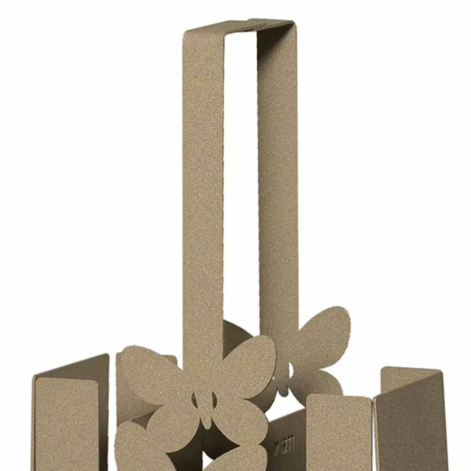 Suporte de talheres de mesa moderno em ferro branco, bege ou marfim fabricado na Itália - Laida Viadurini