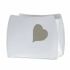 Estante de revistas em couro com design moderno da Beatrice Viadurini