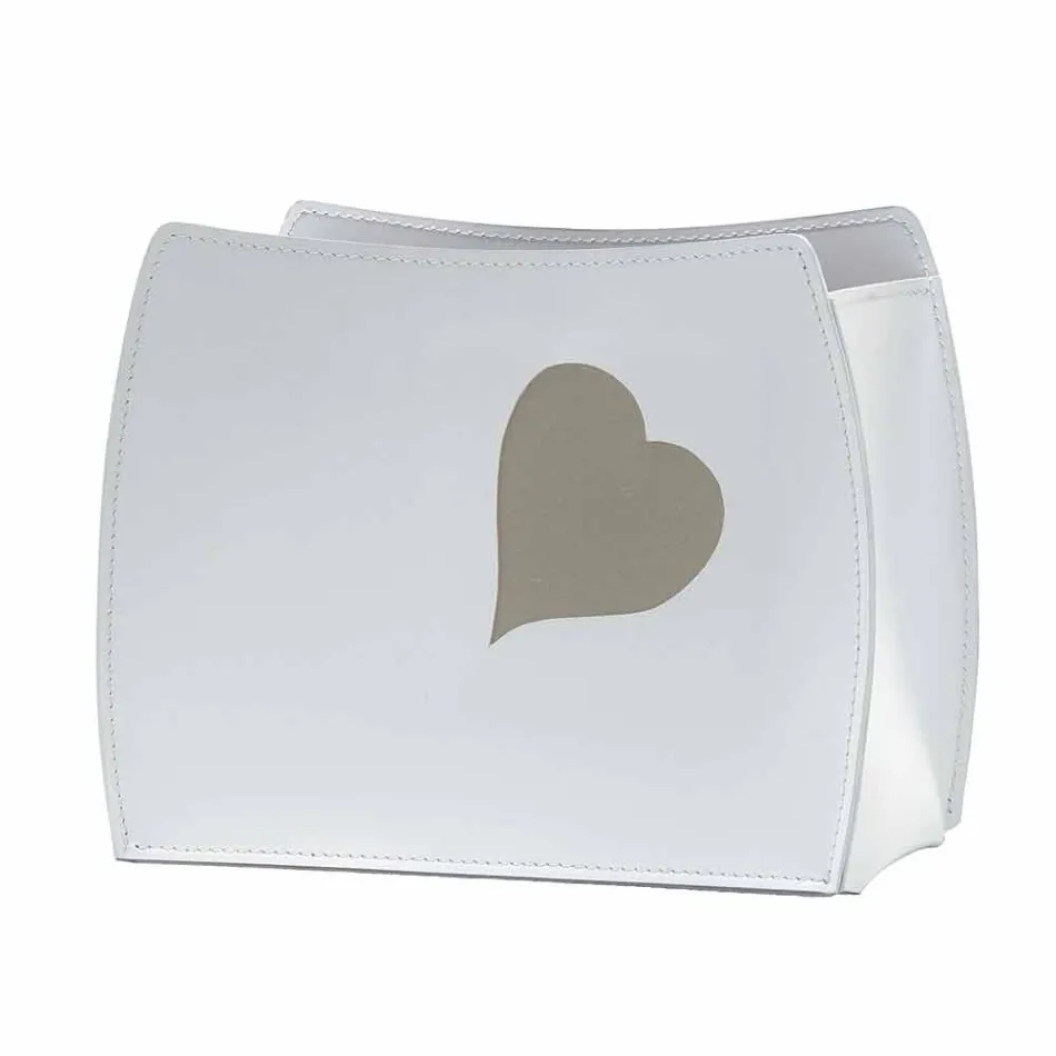 Estante de revistas em couro com design moderno da Beatrice Viadurini