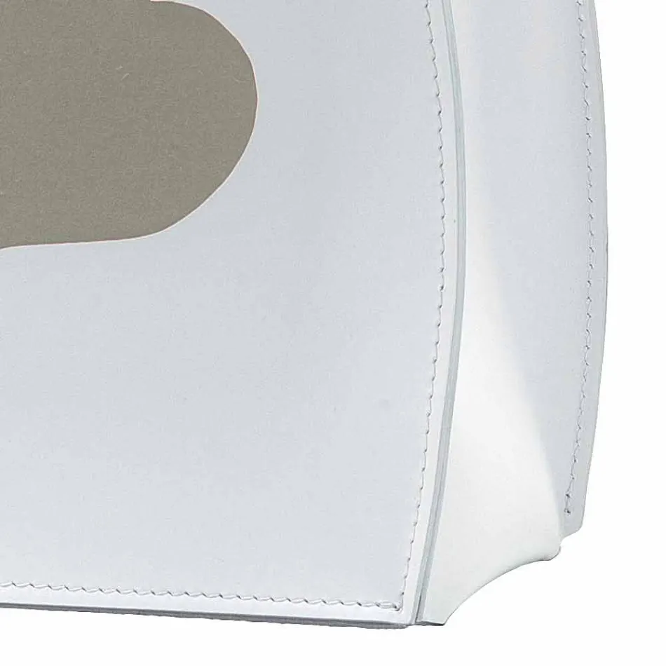 Estante de revistas em couro com design moderno da Beatrice Viadurini