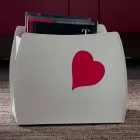 Estante de revistas em couro com design moderno da Beatrice Viadurini