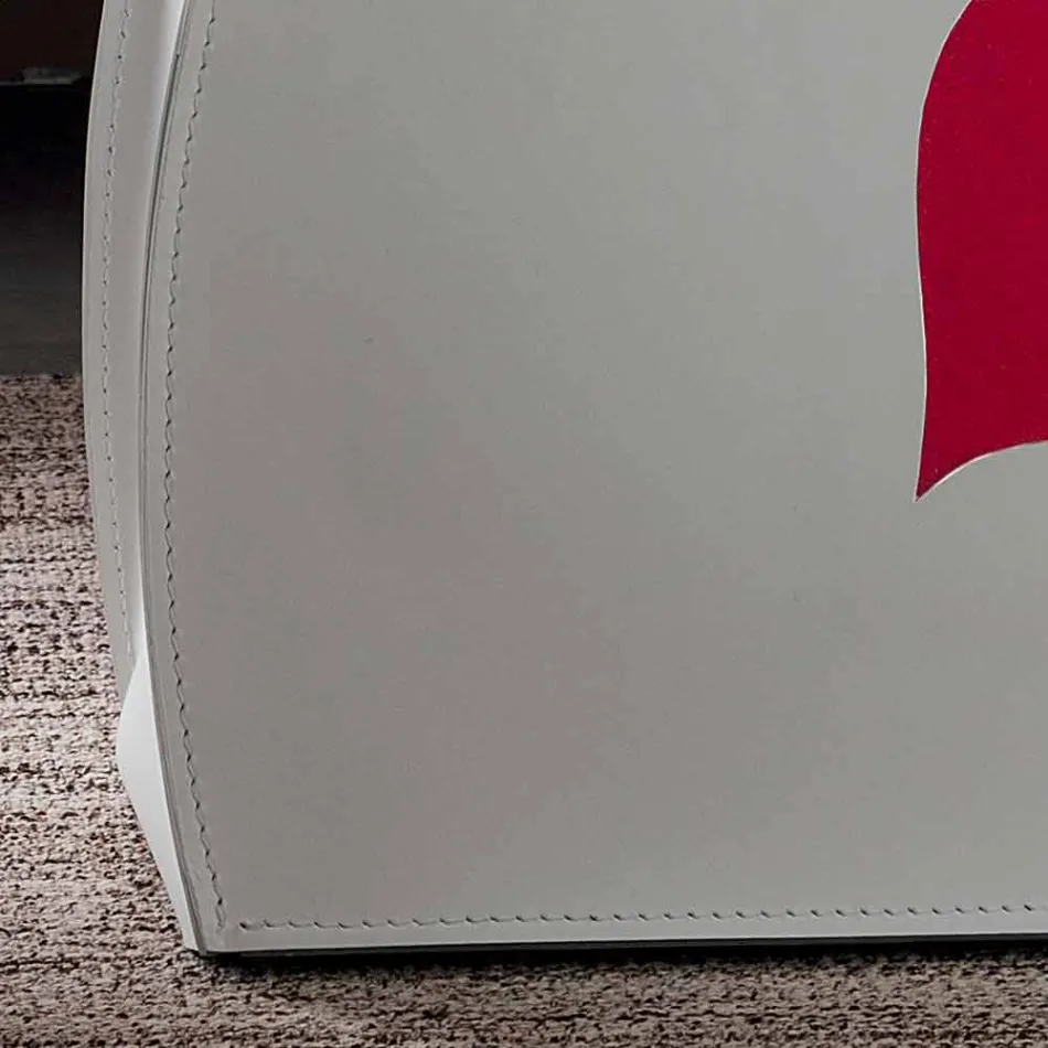 Estante de revistas em couro com design moderno da Beatrice Viadurini