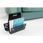 Porta-revistas de design em plexiglás preto ou transparente fabricado na Itália - Omar Viadurini