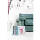 Porta-revistas de design em plexiglás preto ou transparente fabricado na Itália - Omar Viadurini