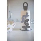 Suporte para rolo de cozinha moderno em ferro branco, bege ou marfim fabricado na Itália - Leiden Viadurini