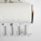 Suporte para rolo de parede em ferro branco ou bege fabricado na Itália - Leiden Viadurini