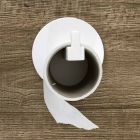 Porta-papel higiênico em Corian Branco ou com Encaixe Preto, Fabricado na Itália - Elono Viadurini