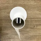 Porta-papel higiênico em Corian Branco ou com Encaixe Preto, Fabricado na Itália - Elono Viadurini
