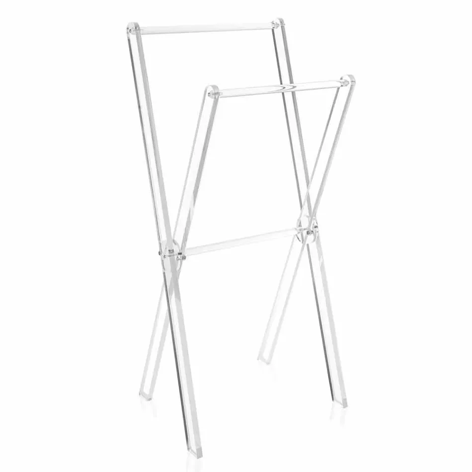 Toalheiros Design em Plexiglass Transparente ou Madeira - Stendio Viadurini