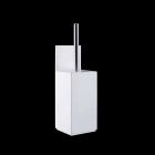 Porta-escova de vaso sanitário em Corian Branco ou com Inserção de Design Preto - Elono Viadurini