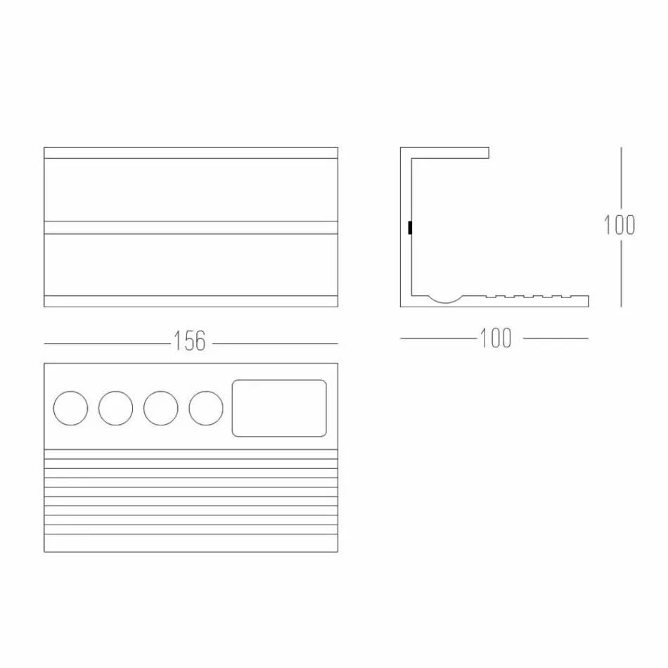 Porta-escovas de dente em branco ou preto Corian, acessório de banheiro de design - Elono Viadurini