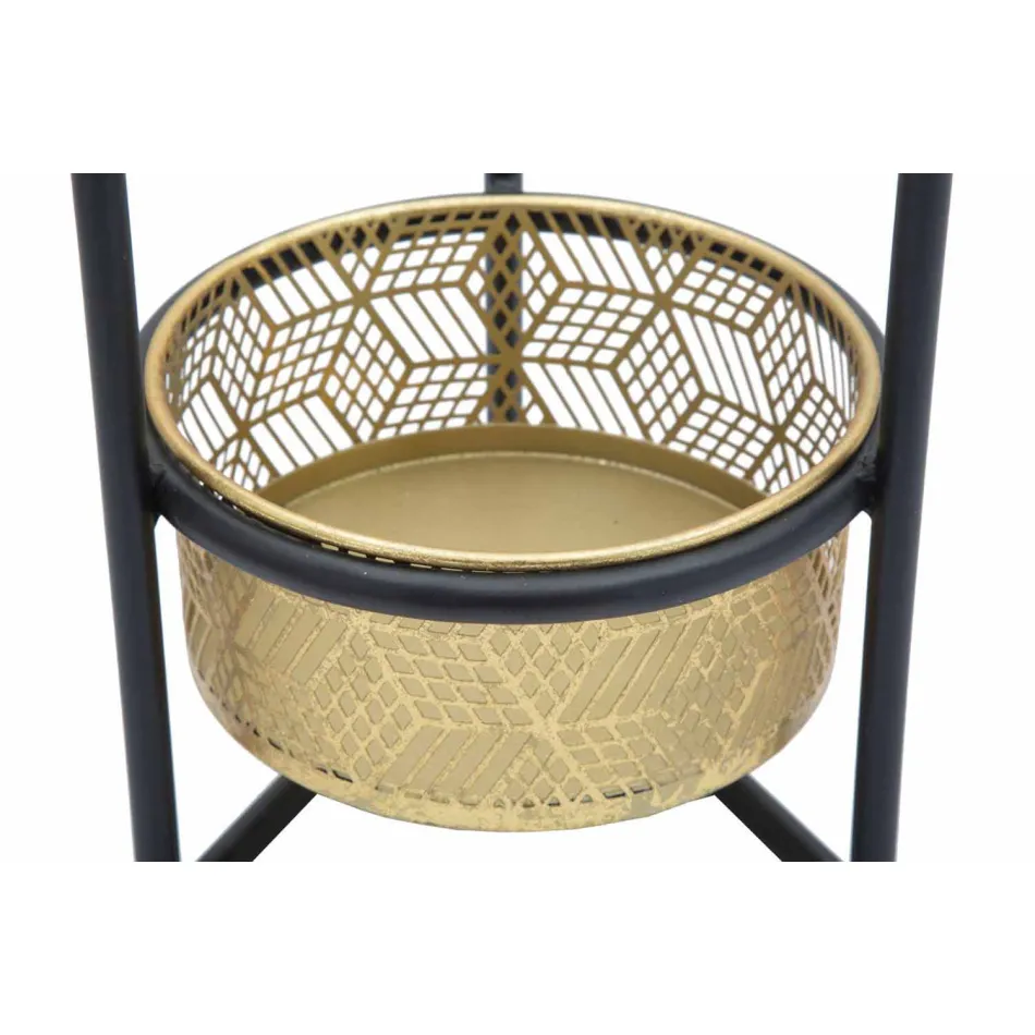 Suporte para panela dupla de ferro redondo de design moderno - Addie Viadurini