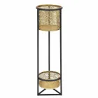 Suporte para panela dupla de ferro redondo de design moderno - Addie Viadurini