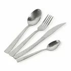 Talheres de Serviço de Designer de 24 Peças em Aço Efeito Tortoiseshell - Rockpos Viadurini