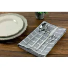 Talheres de Serviço de Design em Aço Cetim 24 Peças Completas - Fayette Viadurini