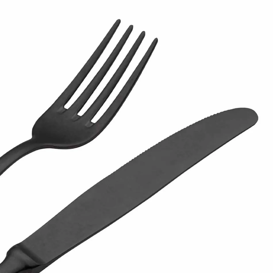 Talheres de aço com design luxuoso vintage colorido efeito 24 peças - Tigger Viadurini