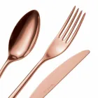 Talheres de luxo de aço inoxidável polido ou colorido com jato de areia 24 peças - Lapis Viadurini