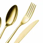 Talheres de luxo de aço inoxidável polido ou colorido com jato de areia 24 peças - Lapis Viadurini