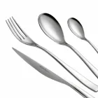 Talheres de 24 peças de design luxuoso em aço jateado ou colorido polido - tímido Viadurini