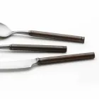 Talheres de aço acetinado 24 peças com design italiano artesanal - Damerino Viadurini