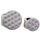 Puff com recipiente revestido em veludo Capitoné com botões - Arcipelago Viadurini