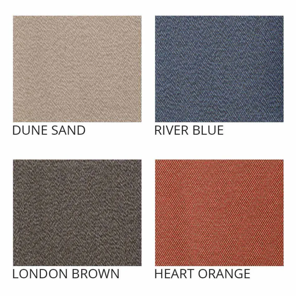 Pufe para exterior, em polietileno e tecido ou couro - Mara Slide Viadurini