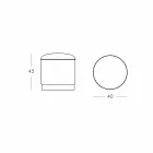 Pufe para exterior, em polietileno e tecido ou couro - Mara Slide Viadurini