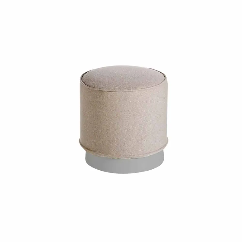 Pufe para exterior, em polietileno e tecido ou couro - Mara Slide Viadurini