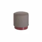 Pufe para exterior, em polietileno e tecido ou couro - Mara Slide Viadurini