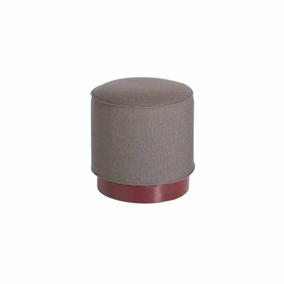 Pufe para exterior, em polietileno e tecido ou couro - Mara Slide Viadurini