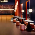 Pufe para exterior, em polietileno e tecido ou couro - Mara Slide Viadurini