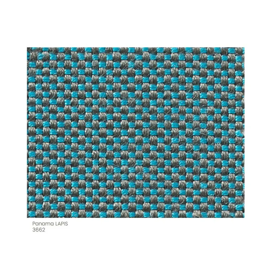 Pufe de jardim acolchoado e coberto em tecido fabricado na Itália - Manteiga Viadurini