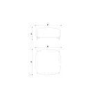 Pufe de jardim acolchoado e coberto em tecido fabricado na Itália - Manteiga Viadurini