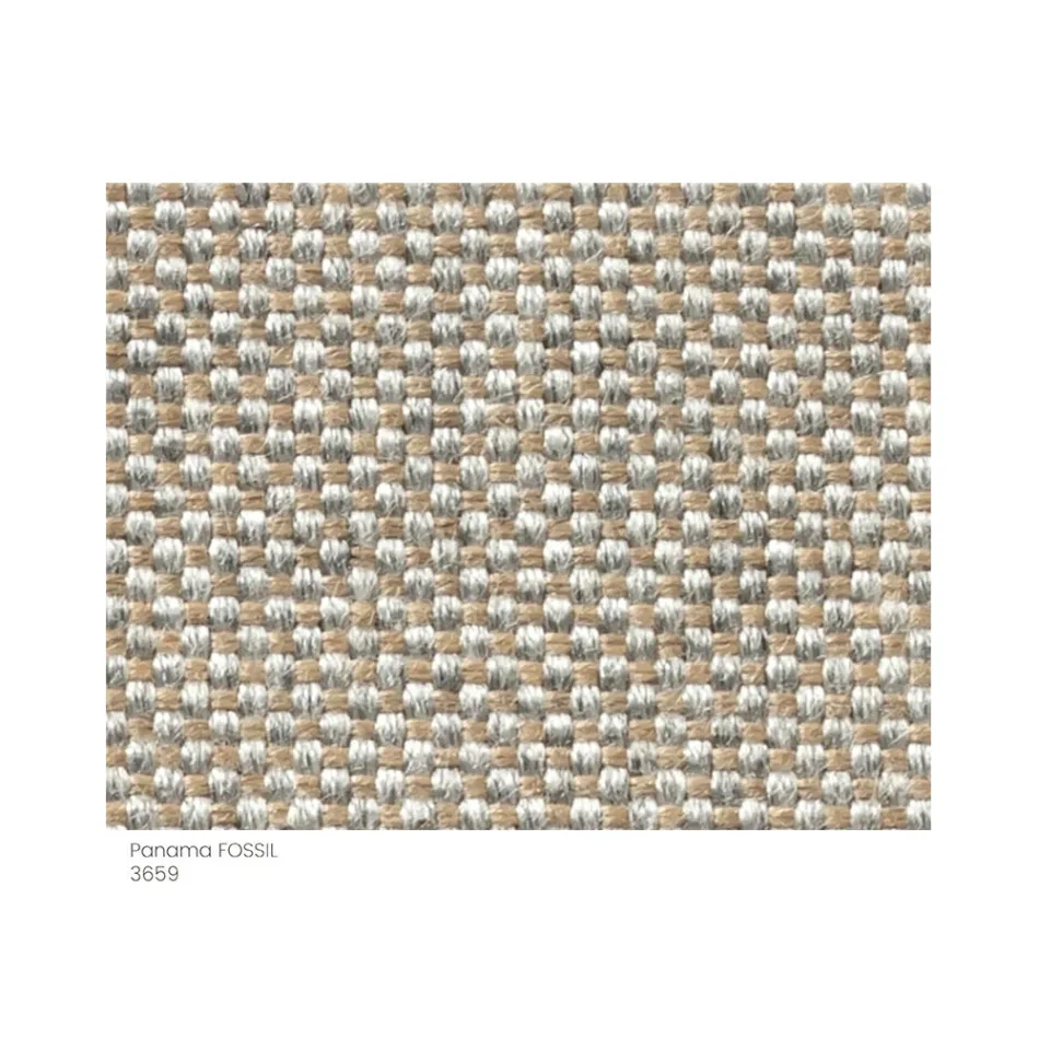 Pufe de jardim acolchoado e coberto em tecido fabricado na Itália - Manteiga Viadurini