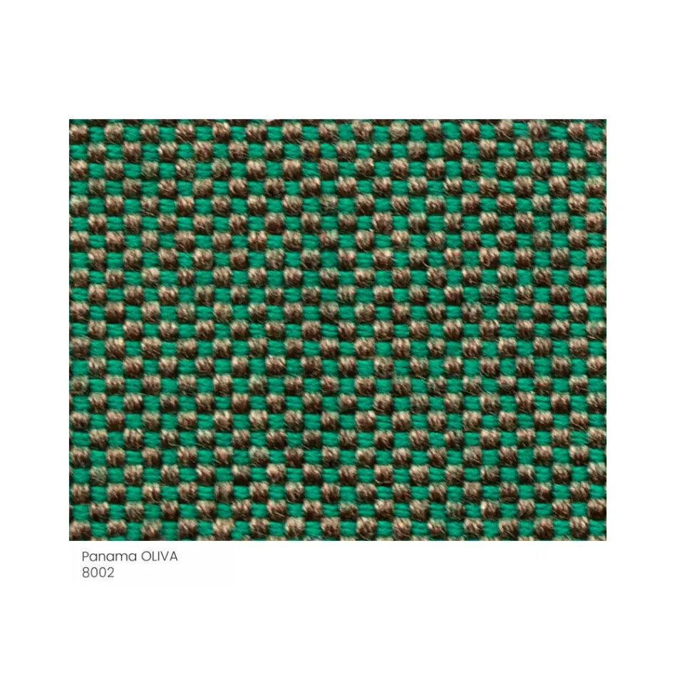 Pufe de jardim acolchoado e coberto em tecido fabricado na Itália - Manteiga Viadurini