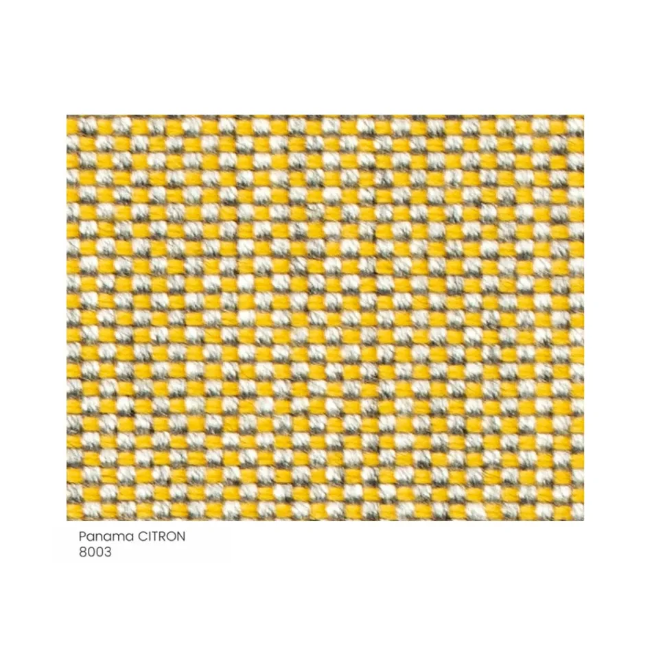 Pufe de jardim acolchoado e coberto em tecido fabricado na Itália - Manteiga Viadurini