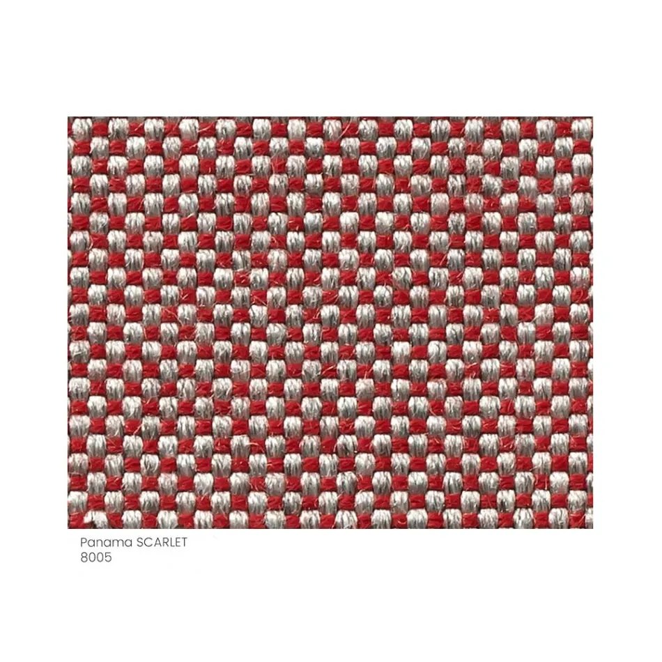 Pufe de jardim de tecido com pés de metal feito na Itália - Manteiga Viadurini