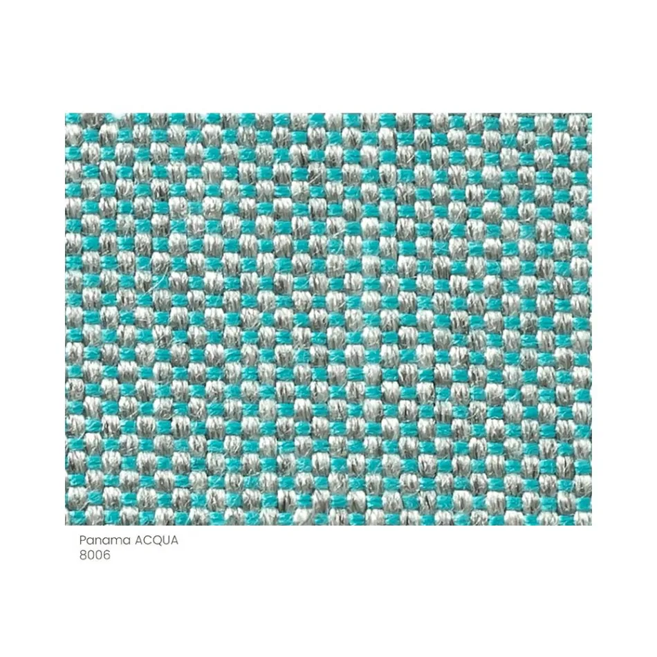 Pufe de jardim de tecido com pés de metal feito na Itália - Manteiga Viadurini